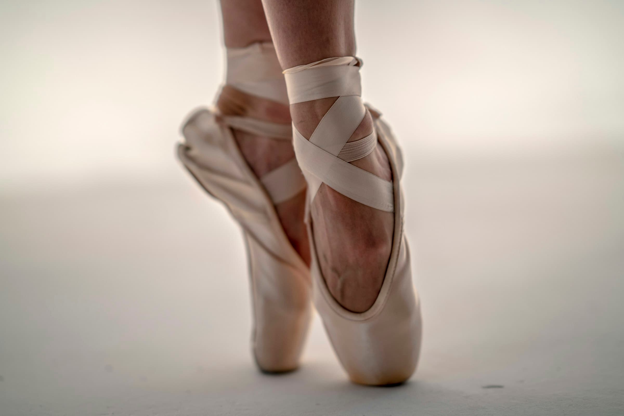 Ballet pointe shoes